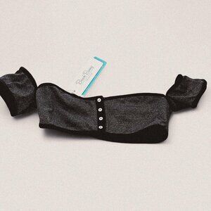 Beach Bunny Presley Off Shoulder Bikini Bralette Gray Button Down top SM/M NEW